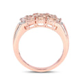 Morganite Cluster Rose Gold Ring by Fine Color Jewels