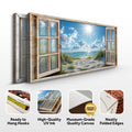 Morning Beach Window Scenery Wall Art by Tailored Canvases