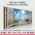 Morning Beach Window Scenery Wall Art by Tailored Canvases