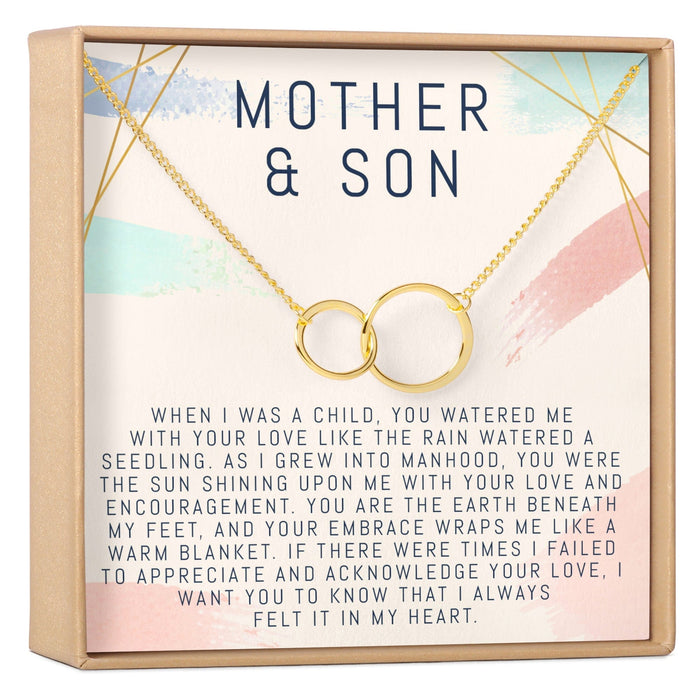 Mother and Son Double Circles Necklace by Dear Ava