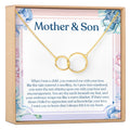Mother and Son Double Circles Necklace by Dear Ava