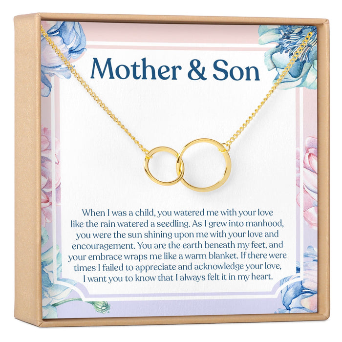Mother and Son Double Circles Necklace by Dear Ava