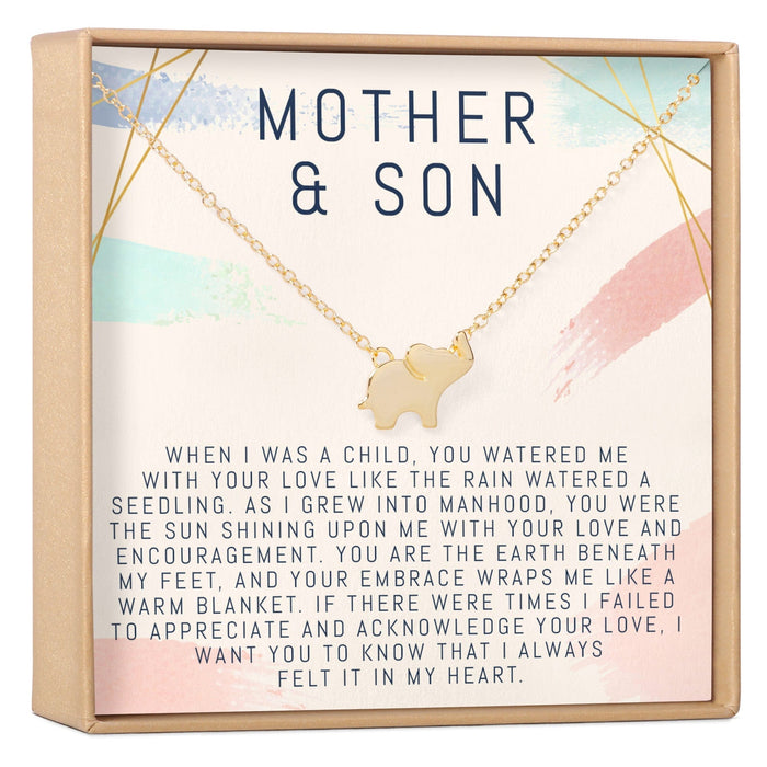 Mother and Son Elephant Pendant Necklace by Dear Ava