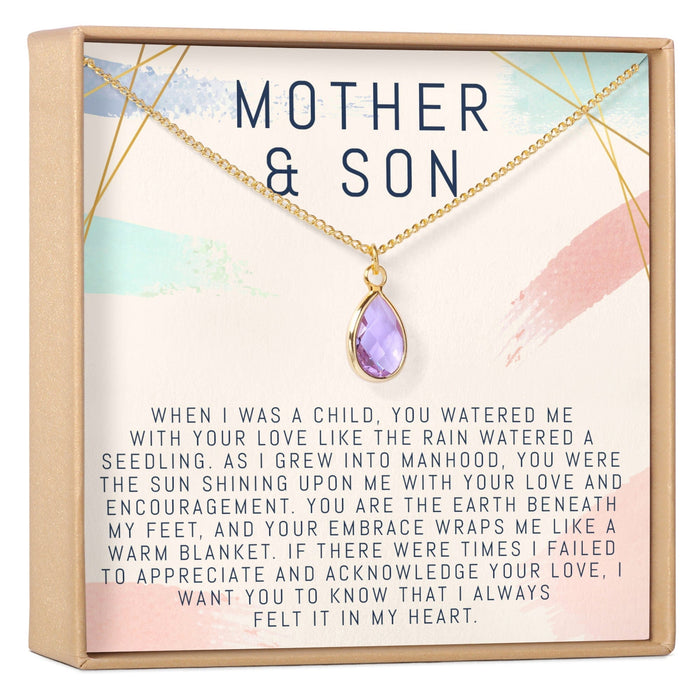 Mother and Son Gemstone Necklace by Dear Ava