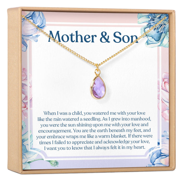 Mother and Son Gemstone Necklace by Dear Ava