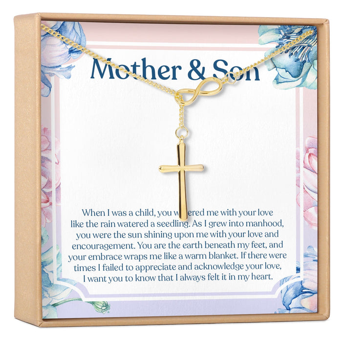 Mother and Son Infinity Cross Necklace by Dear Ava