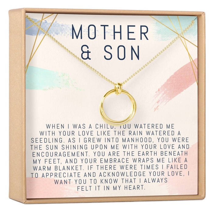 Mother and Son Linked Circles Necklace by Dear Ava