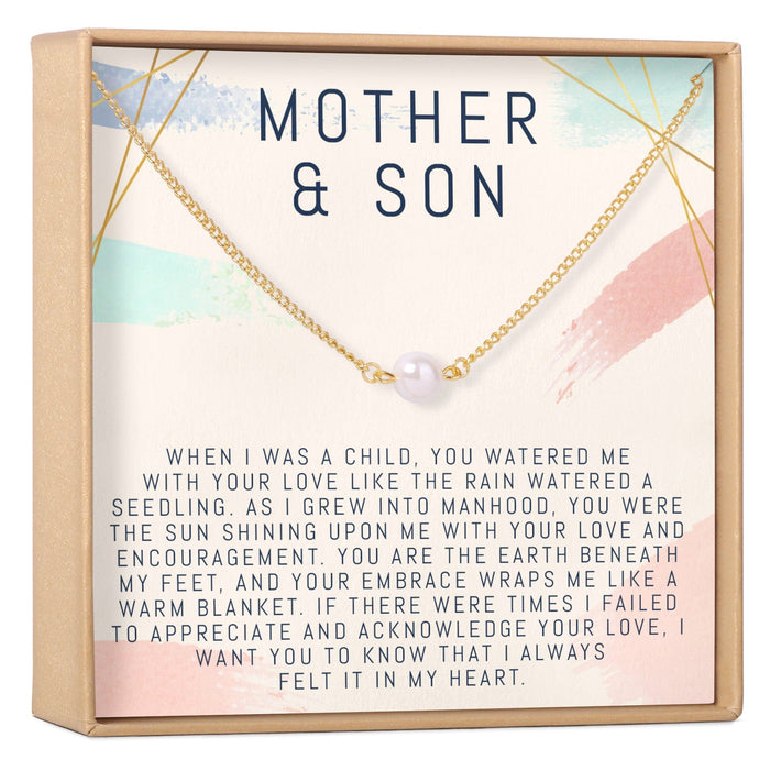 Mother and Son Pearl Necklace by Dear Ava