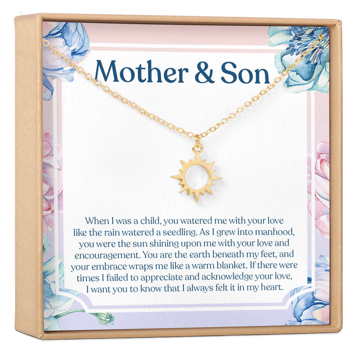Mother and Son Sun Pendant Necklace by Dear Ava