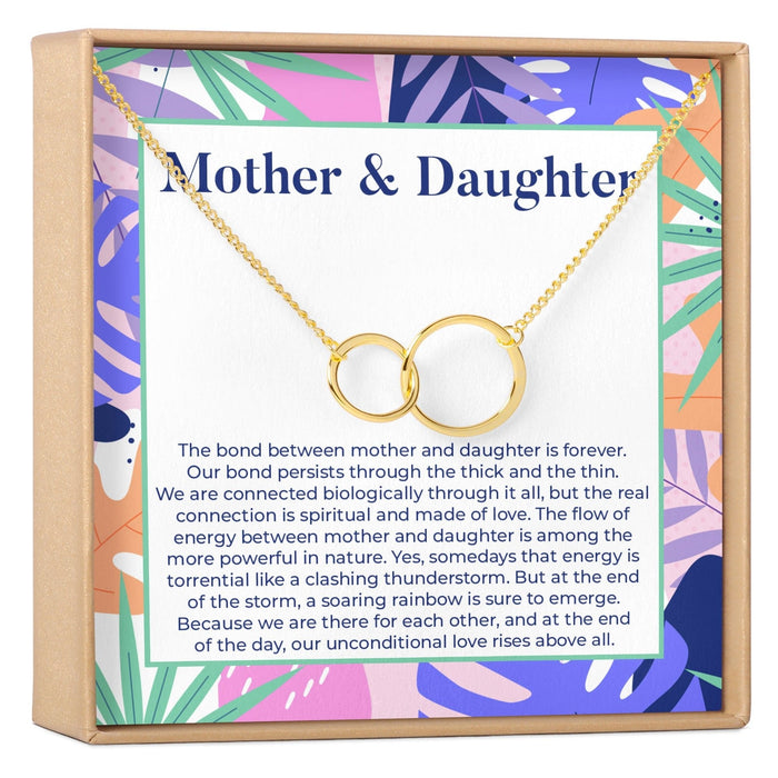 Mother & Daughter Double Circles Necklace by Dear Ava