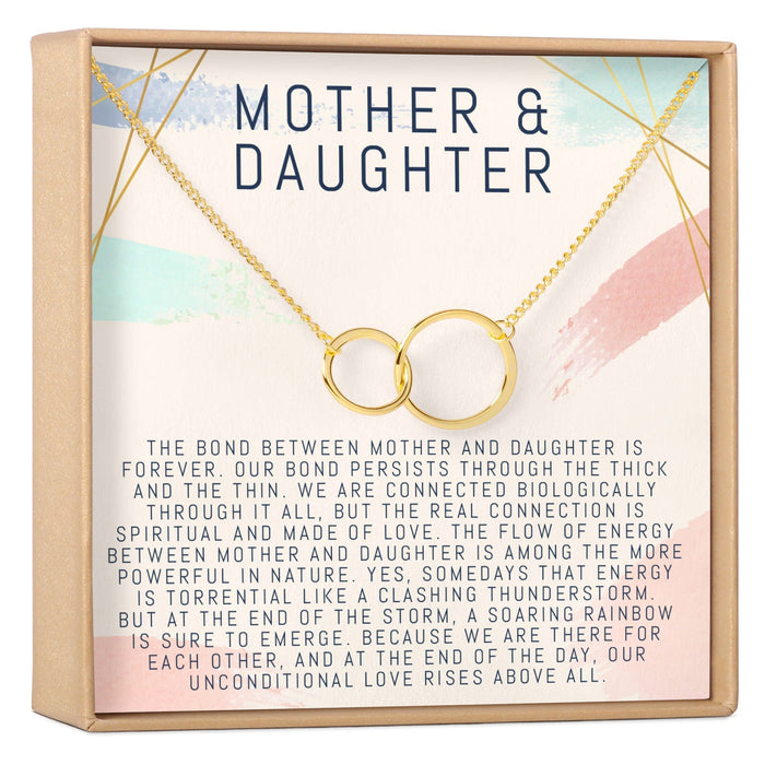 Mother & Daughter Double Circles Necklace by Dear Ava