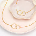 Mother & Daughter Double Circles Necklace Set by Dear Ava