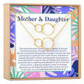 Mother & Daughter Double Circles Necklace Set by Dear Ava