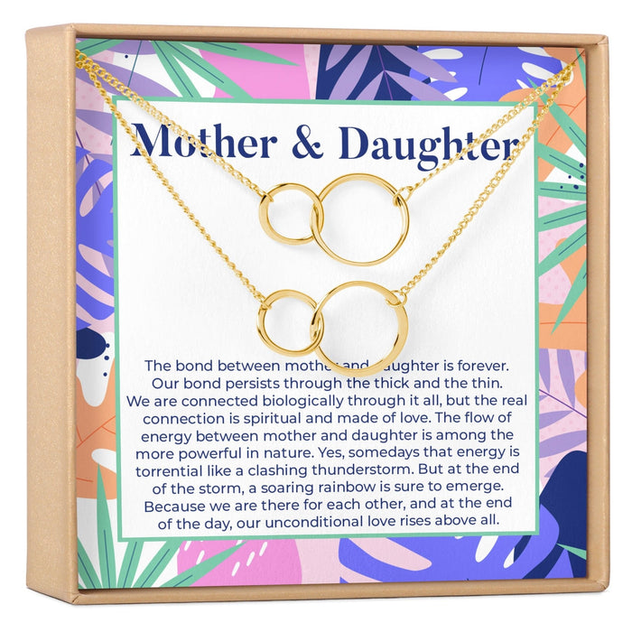 Mother & Daughter Double Circles Necklace Set by Dear Ava