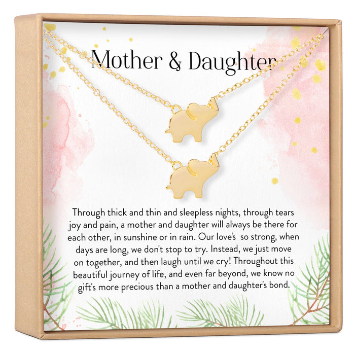 Mother & Daughter Elephant Necklace Set by Dear Ava