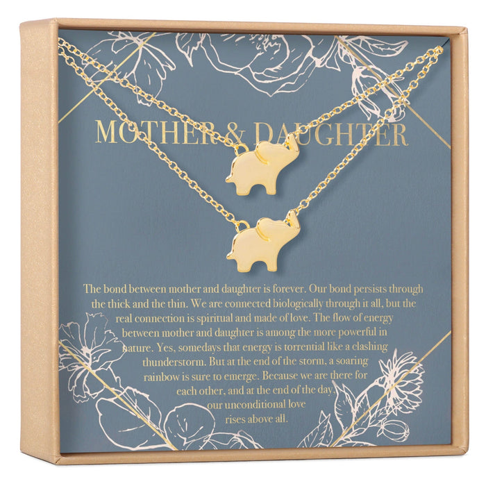 Mother & Daughter Elephant Necklace Set by Dear Ava