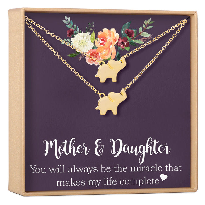 Mother & Daughter Elephant Necklace Set by Dear Ava