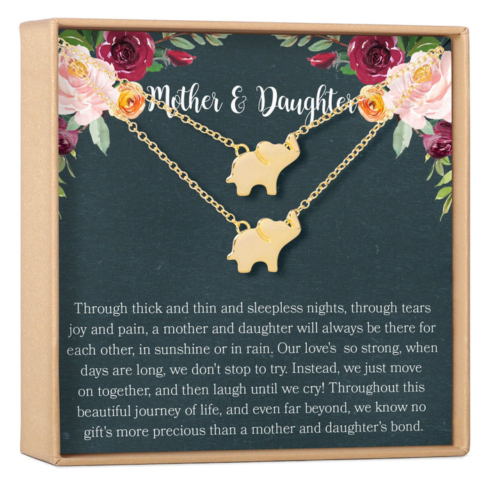 Mother & Daughter Elephant Necklace Set by Dear Ava