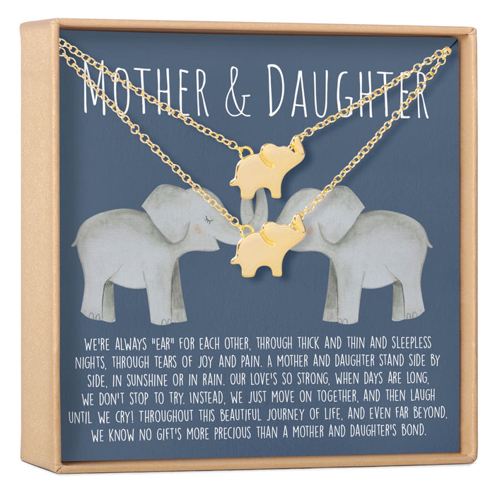Mother & Daughter Elephant Necklace Set by Dear Ava