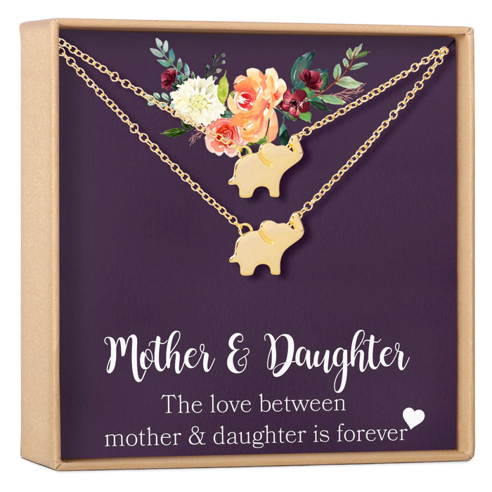 Mother & Daughter Elephant Necklace Set by Dear Ava