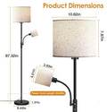 Mother Daughter Floor Lamp with Linen Shade by DailySale