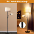 Mother Daughter Floor Lamp with Linen Shade by DailySale