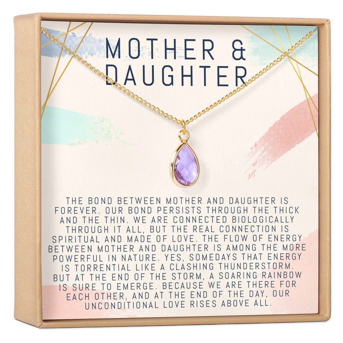 Mother & Daughter Gemstone Necklace by Dear Ava