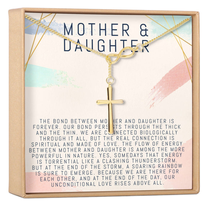 Mother & Daughter Infinity Cross Necklace by Dear Ava