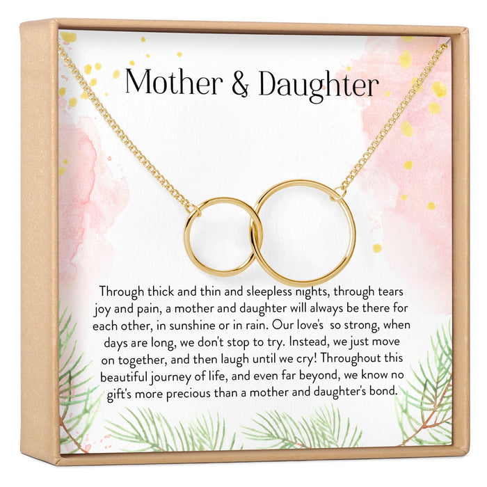 Mother & Daughter Interlocking Circles Necklace by Dear Ava