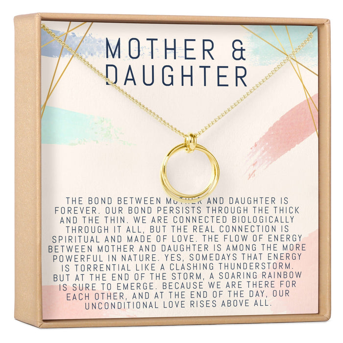 Mother & Daughter Linked Circles Necklace by Dear Ava