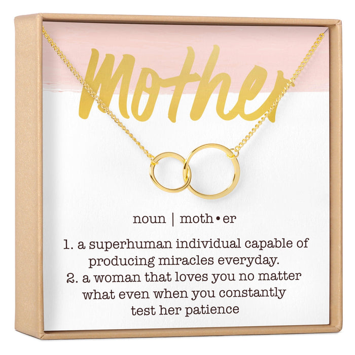 Mother Double Circles Necklace by Dear Ava