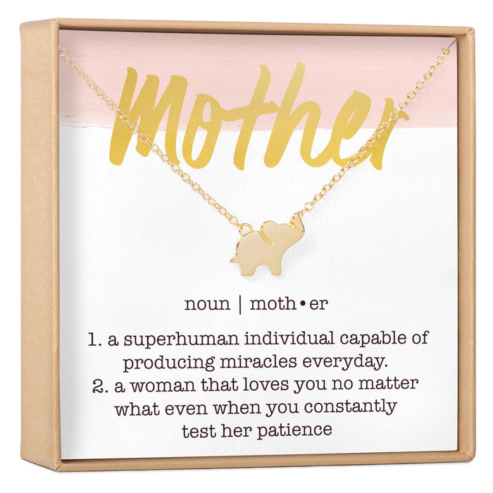 Mother Elephant Pendant Necklace by Dear Ava