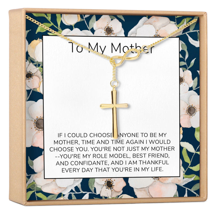 Mother Infinity Cross Necklace by Dear Ava