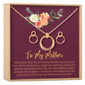 Mother Linked Circles Earring and Necklace Jewelry Set by Dear Ava