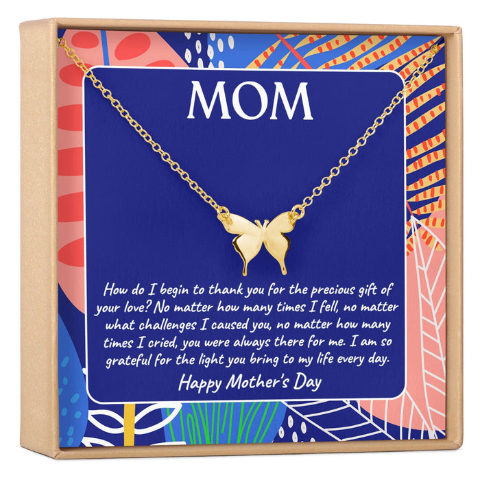 Mother's Day Butterfly Pendant Necklace by Dear Ava