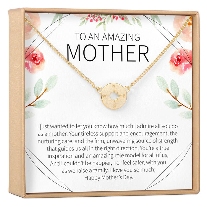 Mother's Day Gift From Husband Compass Necklace by Dear Ava