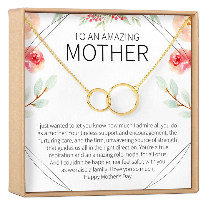 Mother's Day Gift From Husband Double Circles Necklace by Dear Ava
