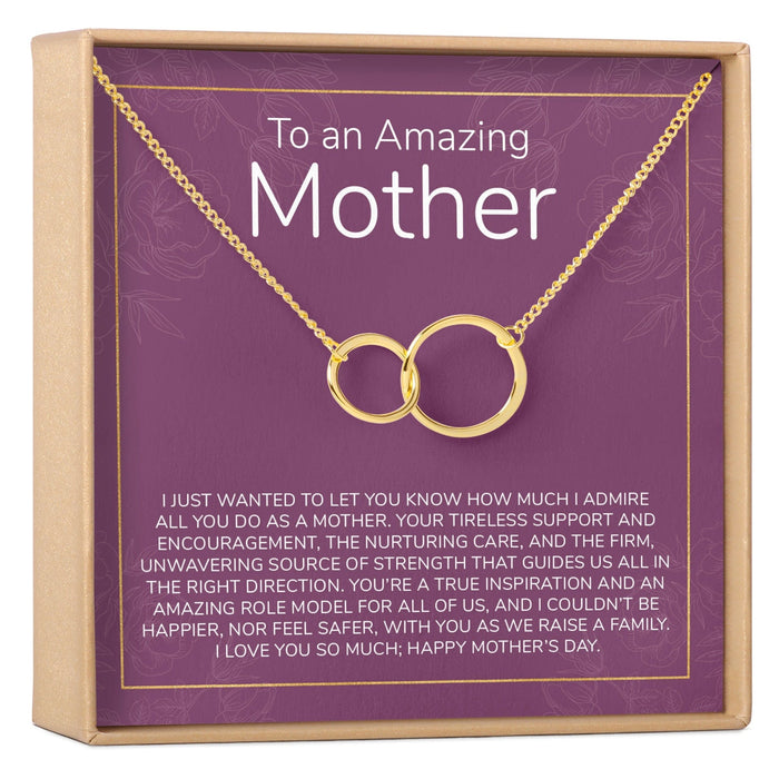 Mother's Day Gift From Husband Double Circles Necklace by Dear Ava