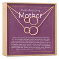 Mother's Day Gift From Husband Double Circles Necklace Set by Dear Ava