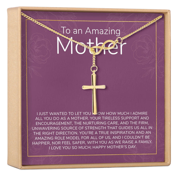 Mother's Day Gift From Husband Infinity Cross Necklace by Dear Ava