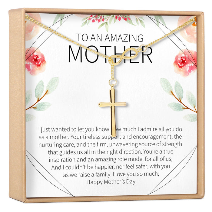 Mother's Day Gift From Husband Infinity Cross Necklace by Dear Ava