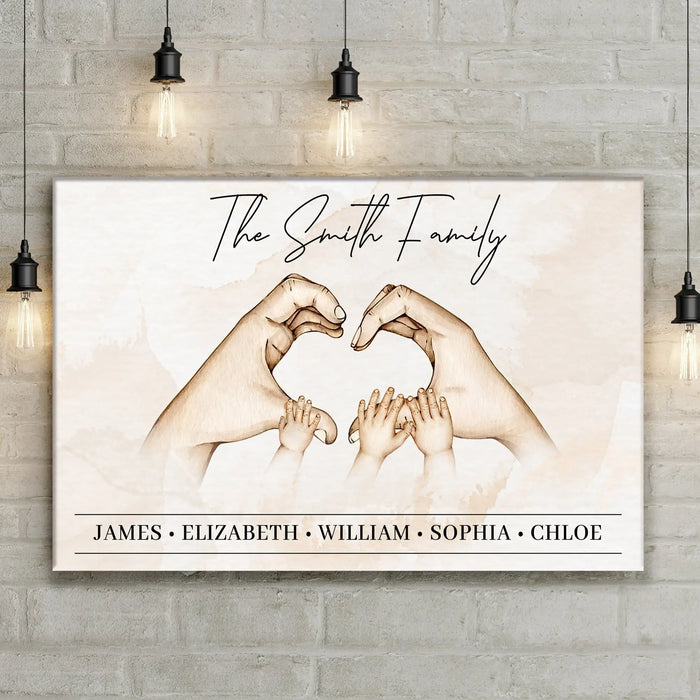 Mother's Day Sign Family Heart by Tailored Canvases