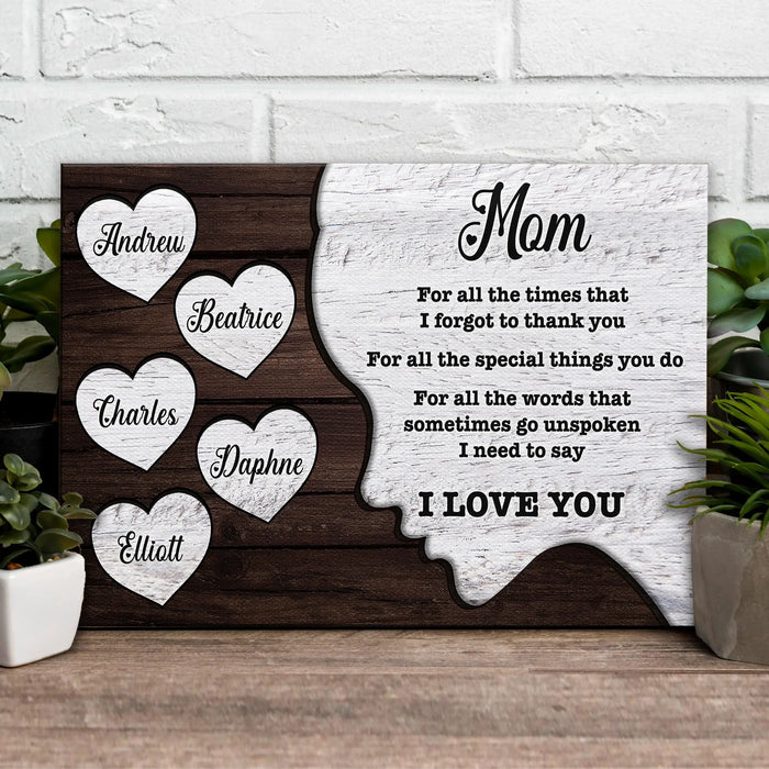 Mother's Day Sign I Need to Say I Love You by Tailored Canvases