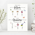 Mother's Day Sign Kids Birth Flowers by Tailored Canvases