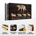Mother's Day Sign Mother Bear and Cubs by Tailored Canvases