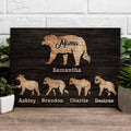 Mother's Day Sign Mother Bear and Cubs by Tailored Canvases