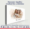 Mother's Day Watercolor Family Portrait Sign by Tailored Canvases