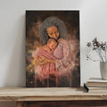 Mother's Day Watercolor Portrait Sign Mother and Child by Tailored Canvases