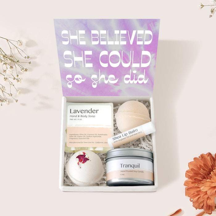 Motivational Compass Necklace Spa Gift Box Set by Dear Ava