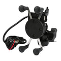 Motorcycle Handlebar Mount Holder with USB Charger by DailySale